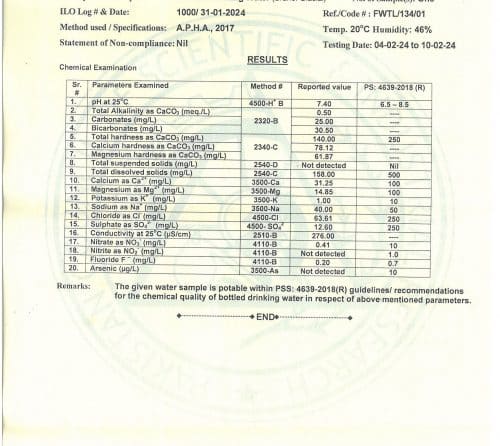 Glacial Monthly Quality Certification Report